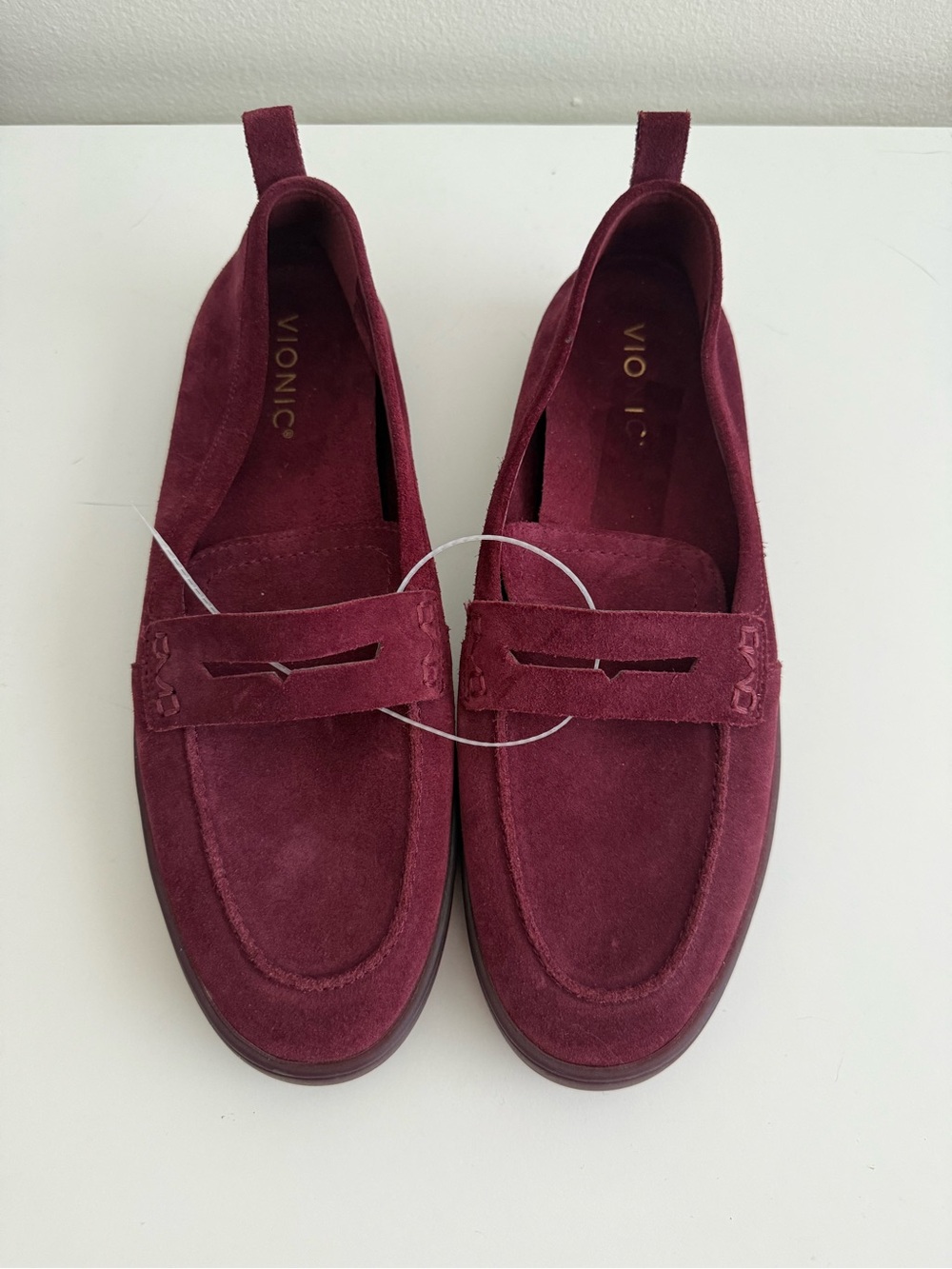 VIONIC Uptown Loafer Cherry Jubilee Suede Women’s Size 10 M NWT